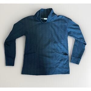 Vintage Columbia Men’s M Gray mock Neck Pullover 90s Steen Style Side Pockets